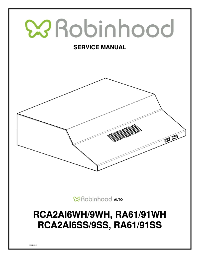 Page n°1 - Manuel utilisateur Robinhood RCA2AI9WH
