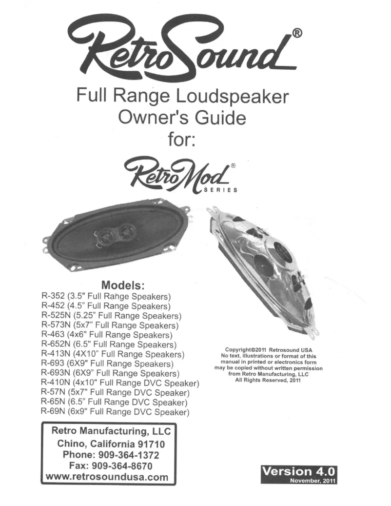 Page n°1 - Manuel utilisateur RetroSound VWMSB6