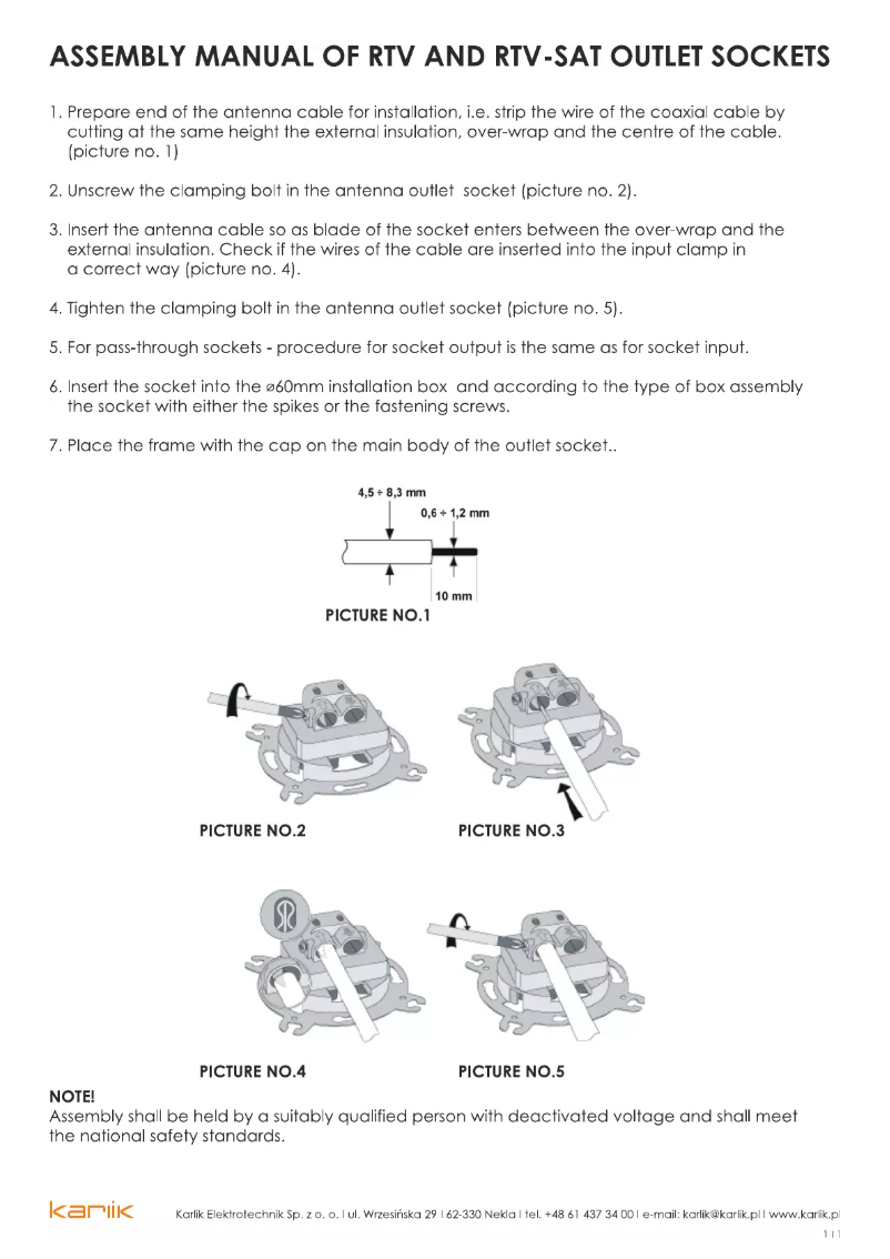 Image de la première page du manuel de l'appareil 9RV-4
