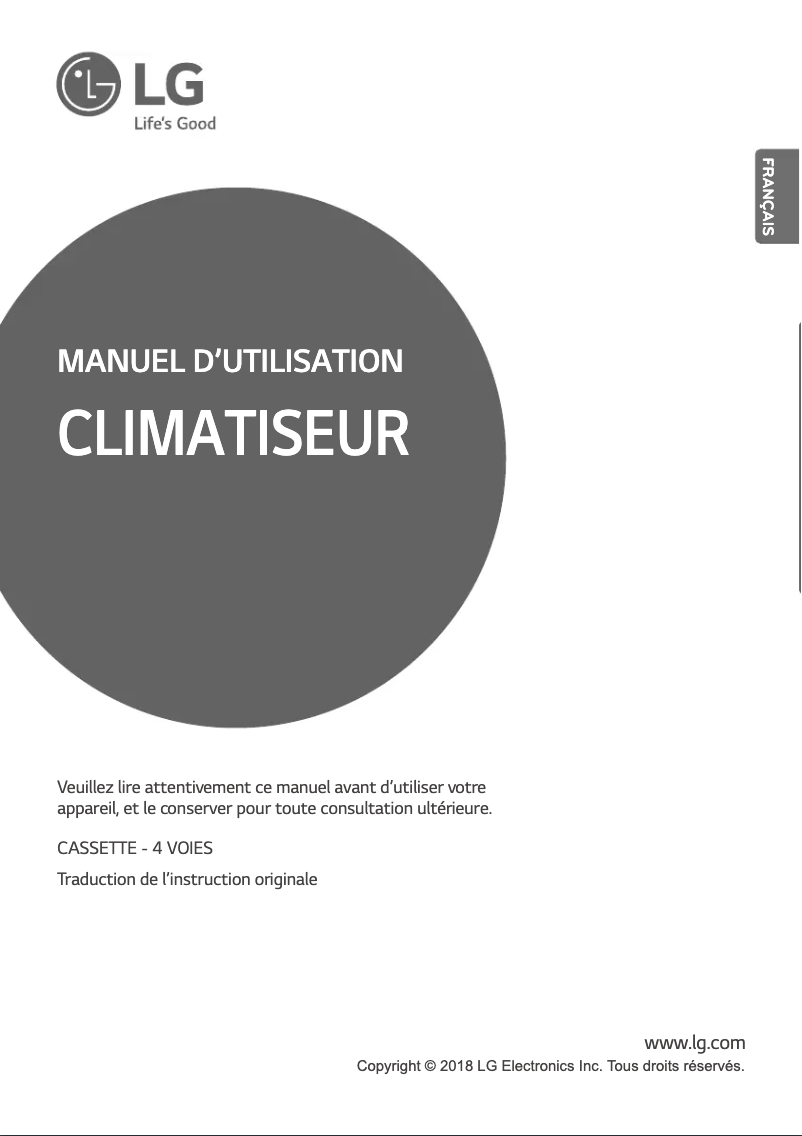 Page n°1 - Manuel utilisateur LG ARNU07GTRD4