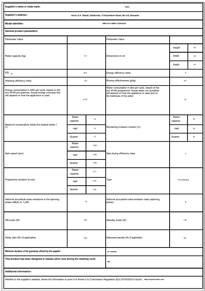 Image de la première page du manuel de l'appareil WRE 6511 BWW