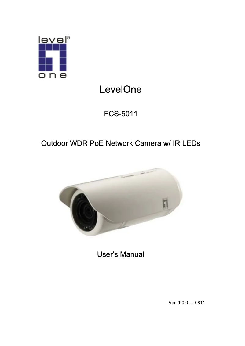 Page 1 of the manual User Manual LevelOne FCS-5011