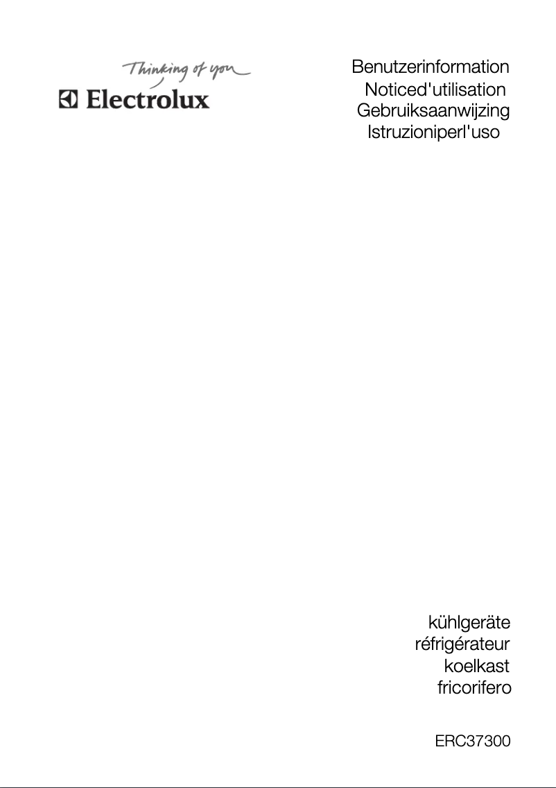 Image de la première page du manuel de l'appareil ERC37300W
