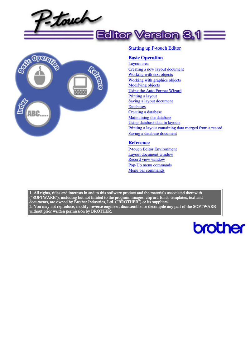 Image de la première page du manuel de l'appareil P-Touch 2500