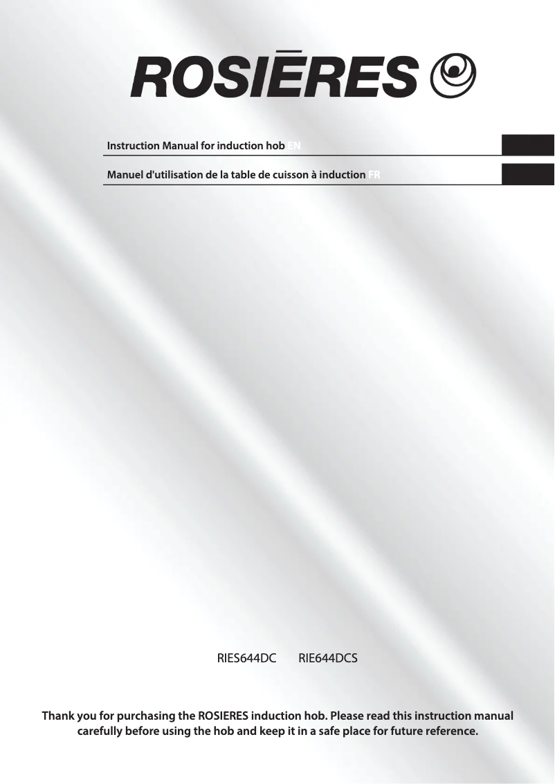 Page 1 de la notice Manuel utilisateur Rosieres RIES 644 DC