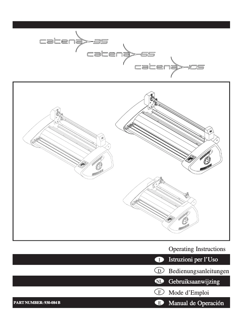 Image de la première page du manuel de l'appareil Catena 35