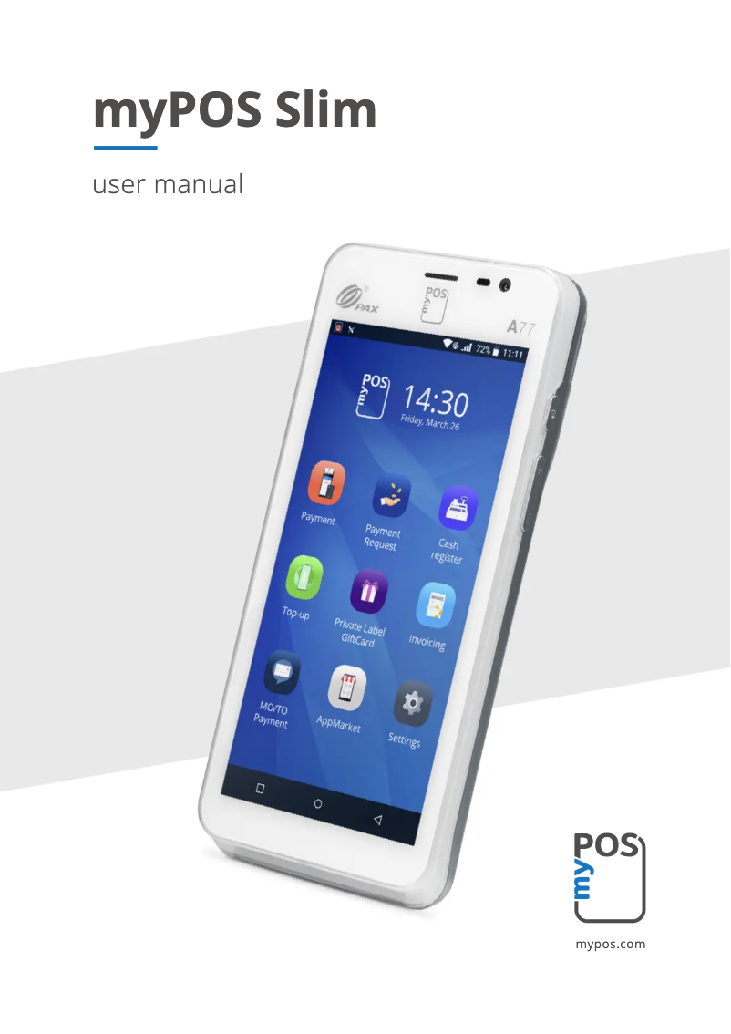 First page image of the manual for Slim