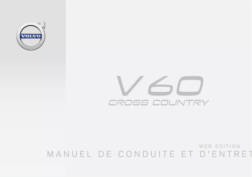 Page 1 de la notice Manuel utilisateur Volvo V60 Cross Country (2015)