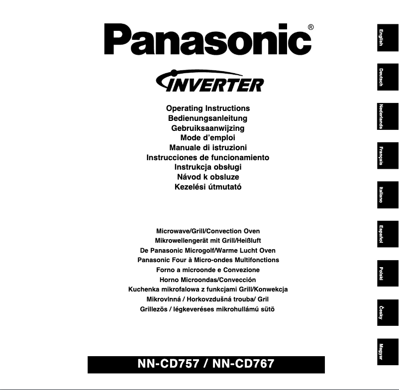 Imagen de la primera página del manual del dispositivo Inverter NN-CD767