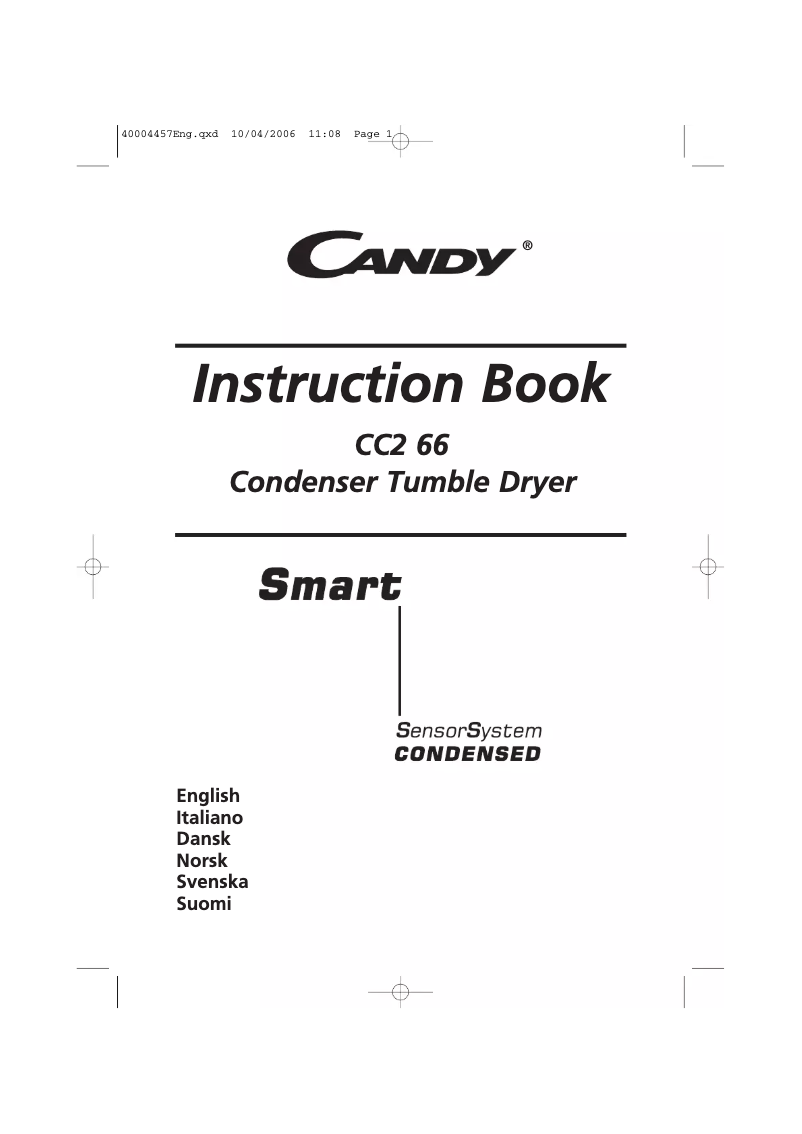 Image de la première page du manuel de l'appareil CED 60-86 S