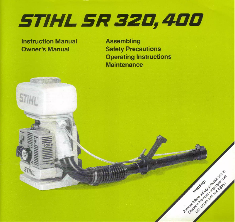 Page 1 de la notice Manuel utilisateur Stihl SR 400