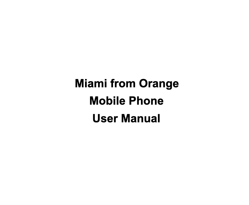 Page 1 de la notice Manuel utilisateur ZTE Miami