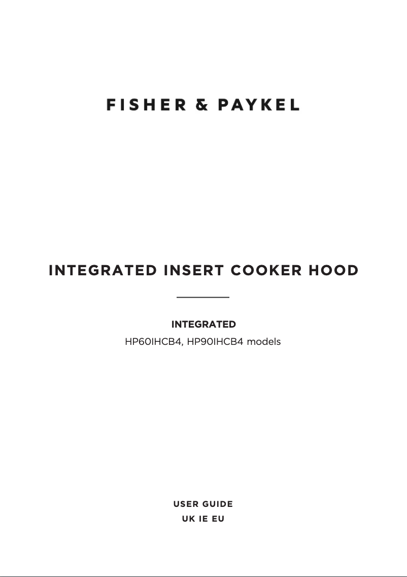Page n°1 - Manuel utilisateur Fisher & Paykel HP60IHCB4