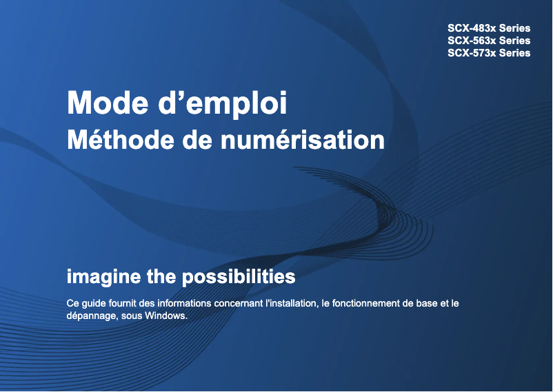Page 1 de la notice Manuel utilisateur Samsung SCX-4833FD