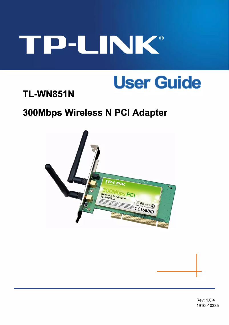 Página 1 del manual Manual de usuario TP-Link TL-WN851N