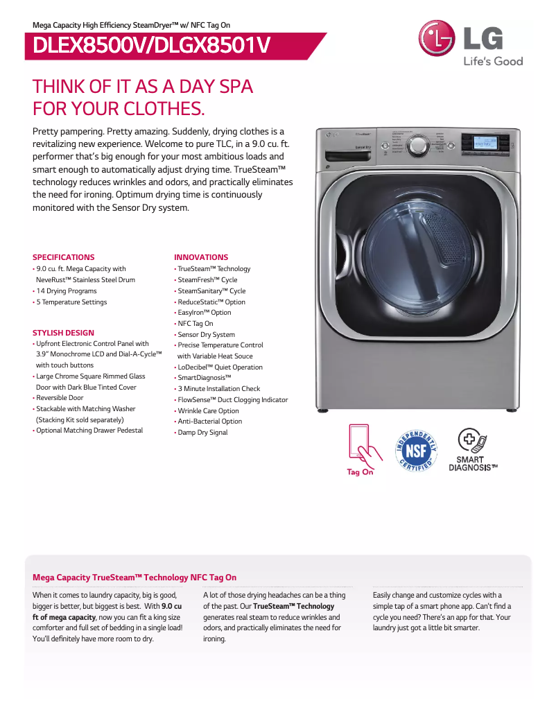 Image de la première page du manuel de l'appareil DLEX8500V