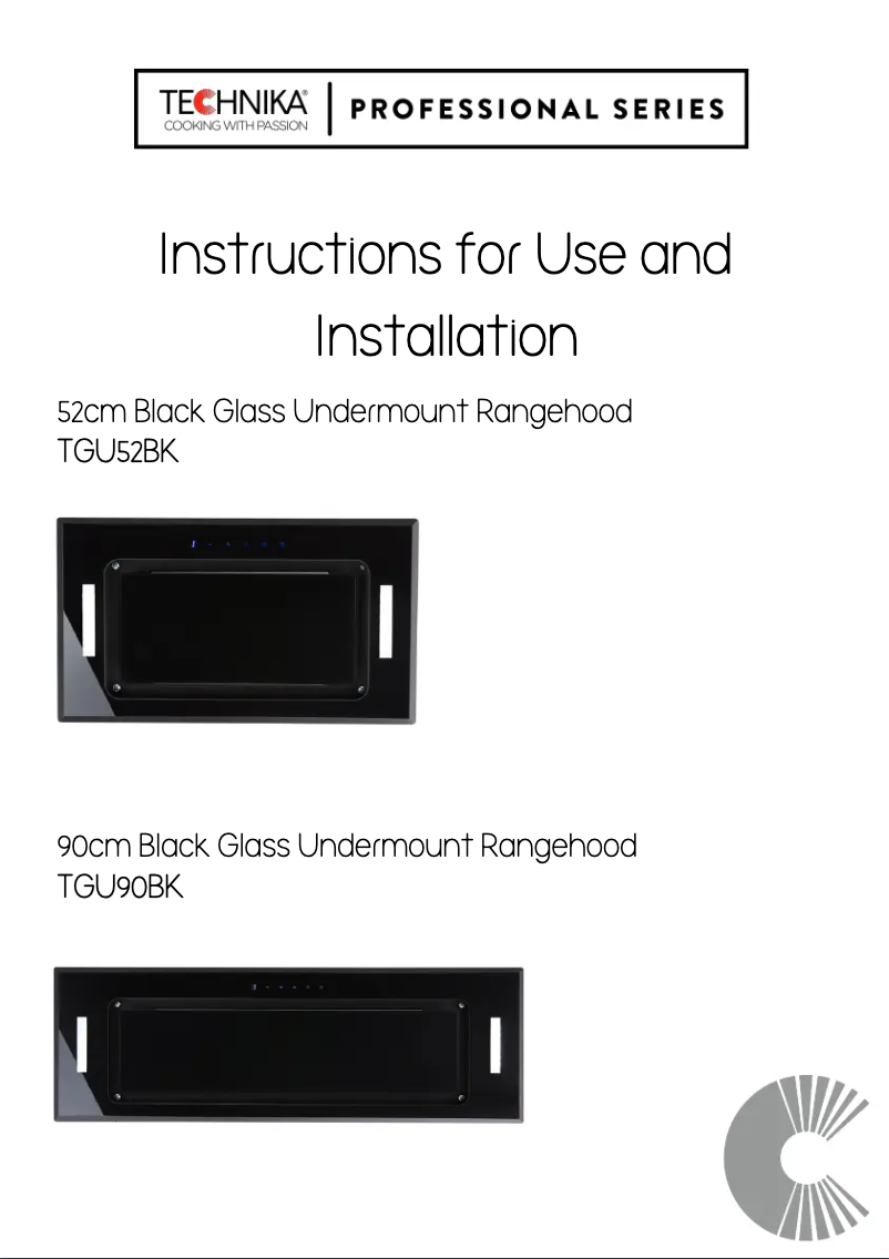 Image de la première page du manuel de l'appareil TGU90BK