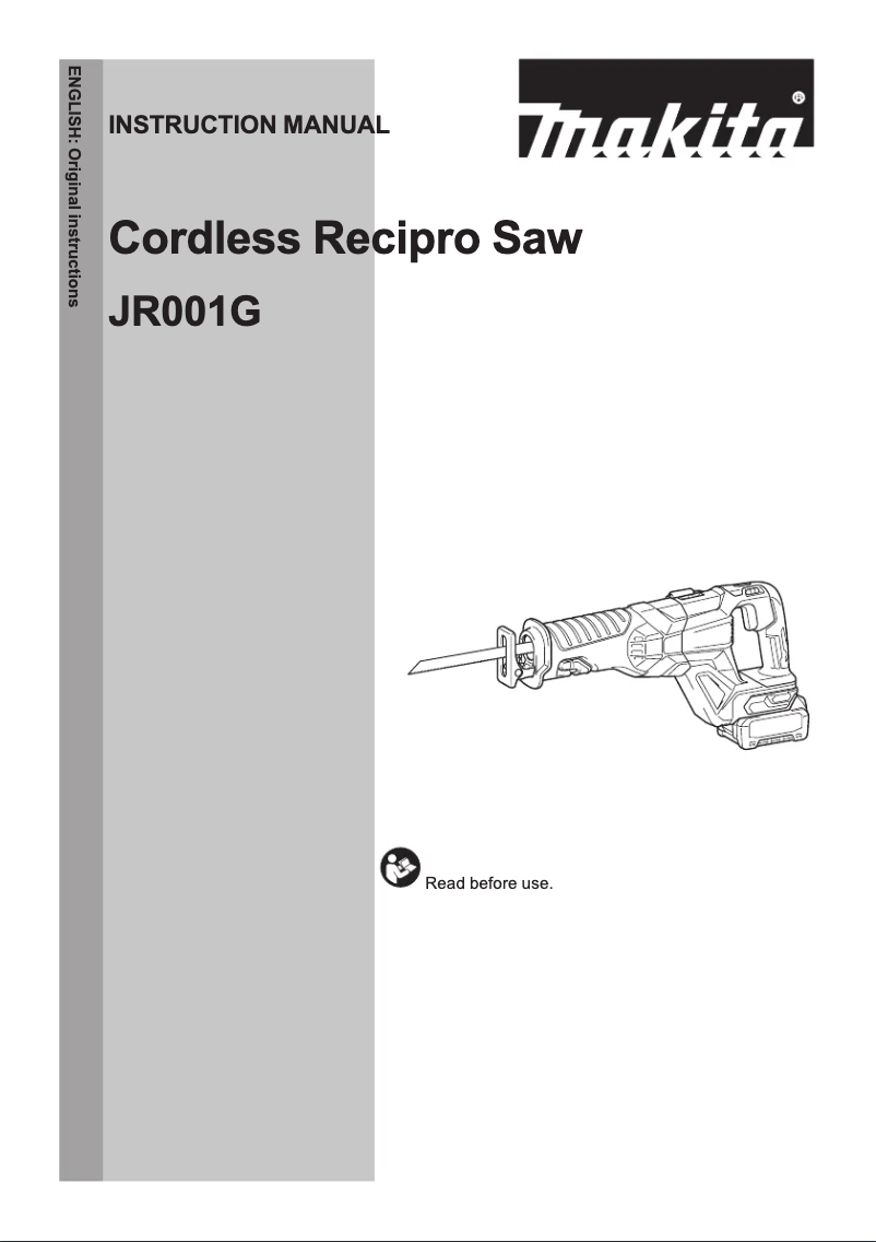 Image de la première page du manuel de l'appareil JR001GD202