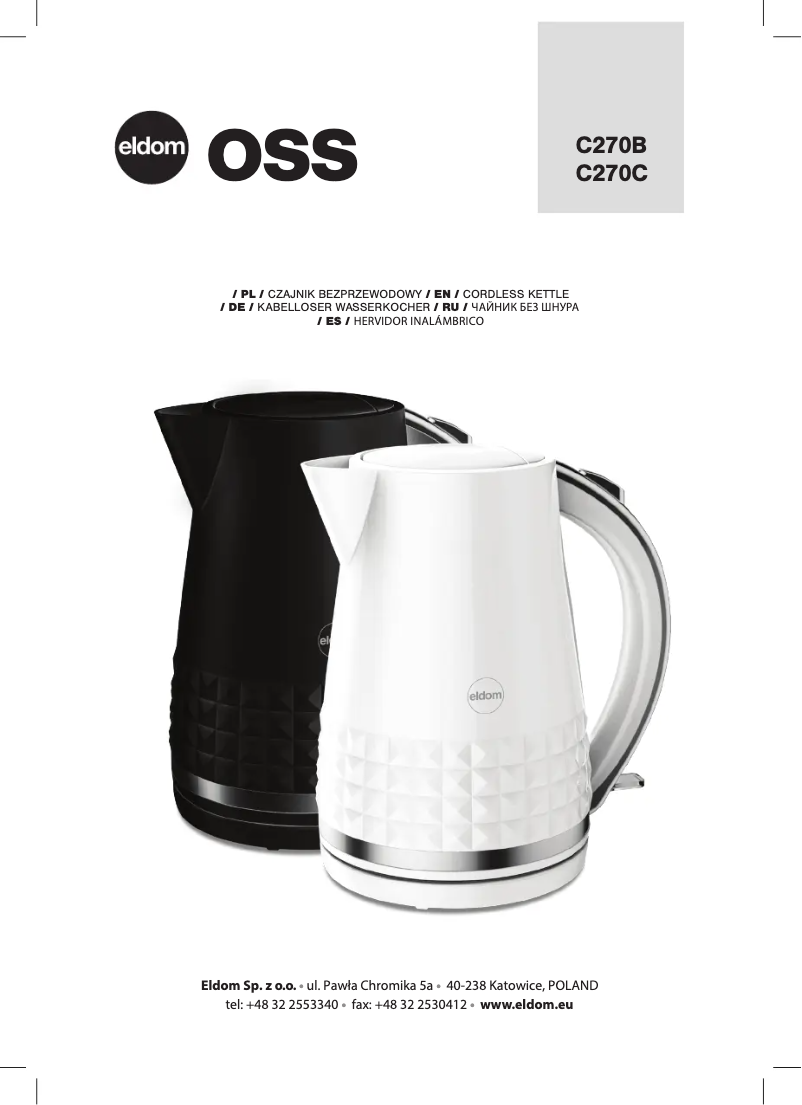 Page n°1 - Manuel utilisateur Eldom OSS C270B