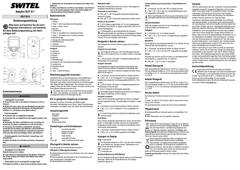 Page 1 de la notice Manuel utilisateur Switel BCC811