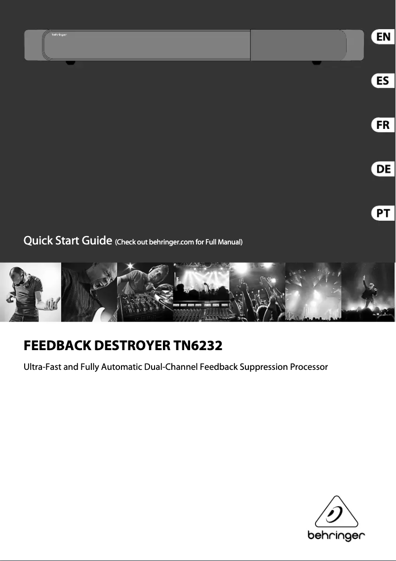 Page 1 de la notice Manuel utilisateur Behringer Feedback DestroyerTN6232