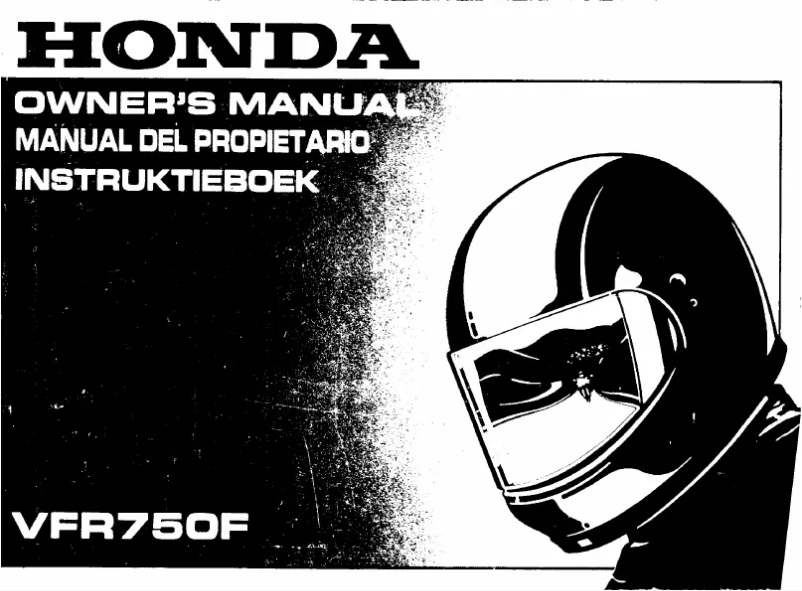 Page 1 de la notice Manuel utilisateur Honda VFR750F (1992)