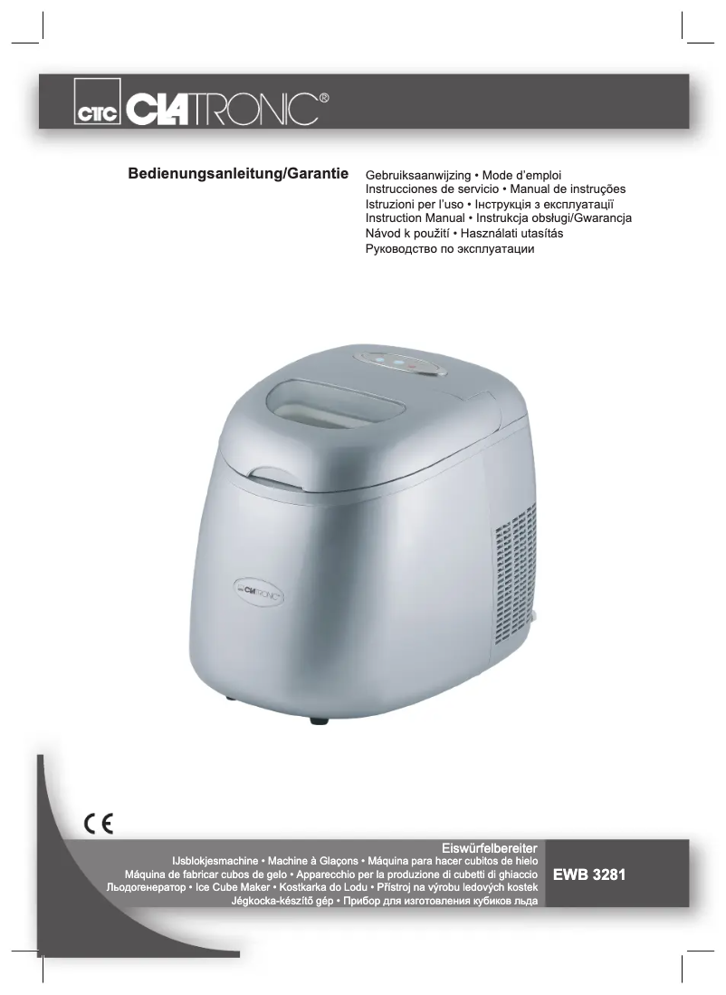 Page 1 de la notice Manuel utilisateur Clatronic EWB 3281