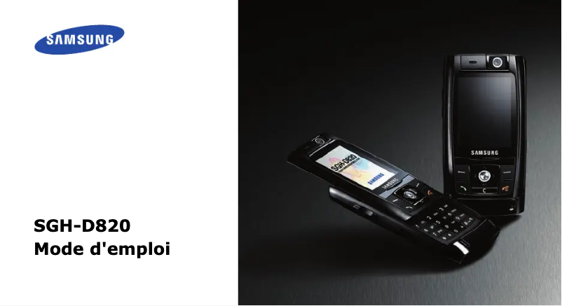 Image de la première page du manuel de l'appareil SGH-D820