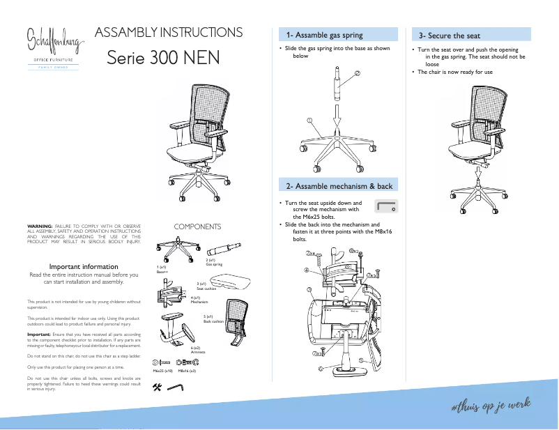Page n°1 - Manuel utilisateur Schaffenburg 300 NEN