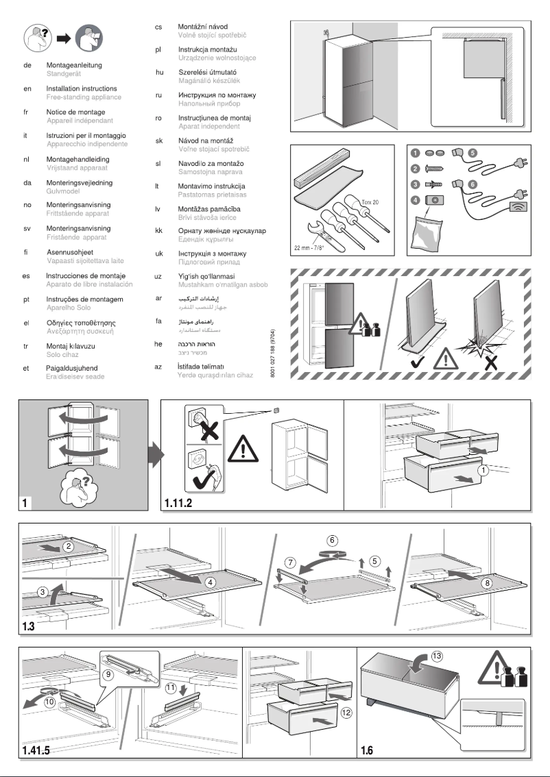 Page n°1 - Guide d'installation Siemens KG49NLW30