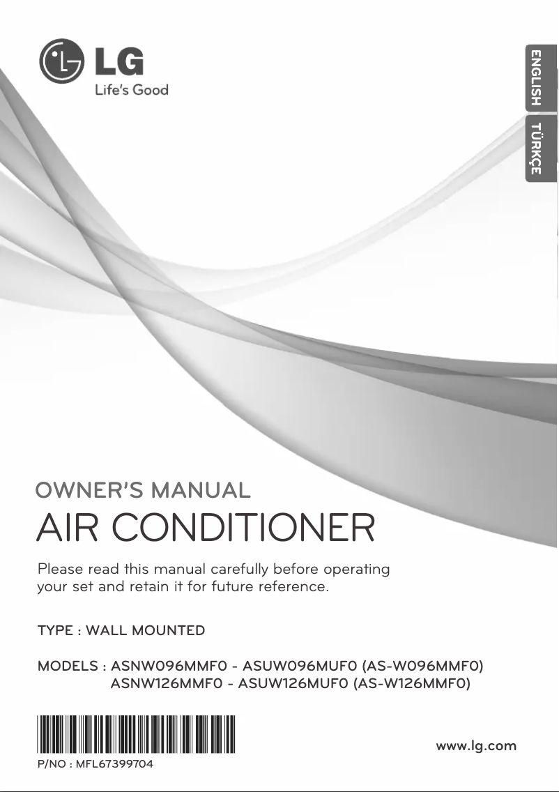 Page n°1 - Manuel utilisateur LG ASNW096MMF0