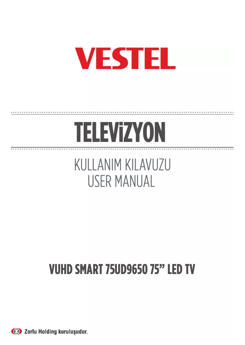 Page 1 de la notice Manuel utilisateur Vestel 75UD9650