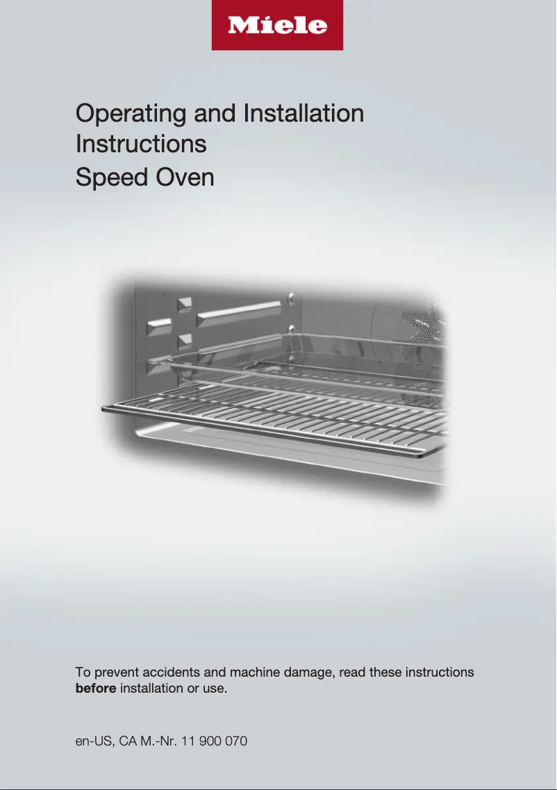 Page 1 of the manual Installation Guide Miele H 7570 BM