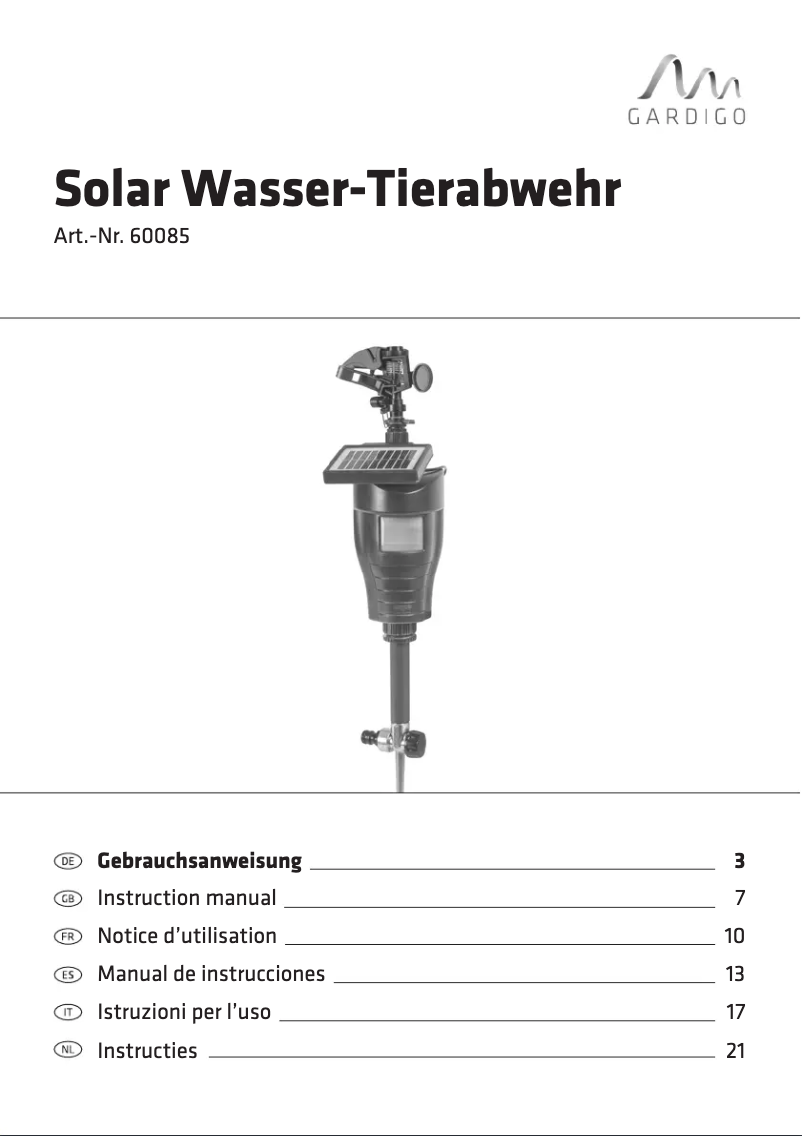 Image de la première page du manuel de l'appareil 60085