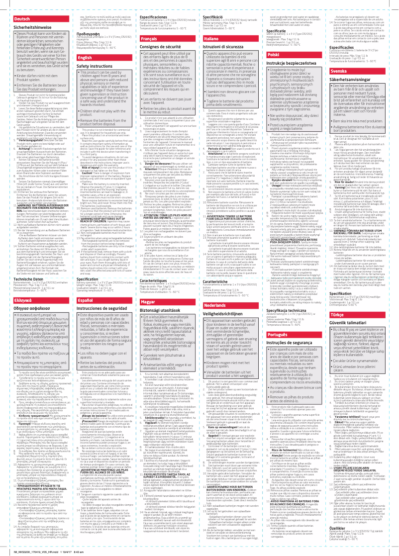 Page 1 de la notice Manuel utilisateur Koenic KKS 3230