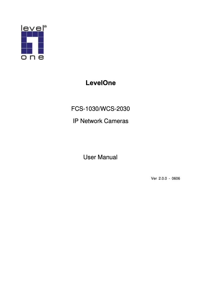 Page 1 de la notice Manuel utilisateur LevelOne FCS-1030