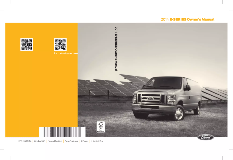 Page n°1 - Manuel utilisateur Ford E-150 (2014)