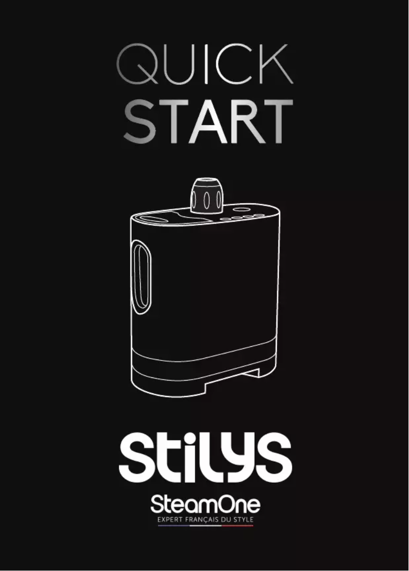 Page 1 de la notice Manuel utilisateur SteamOne Stilys ST70SB