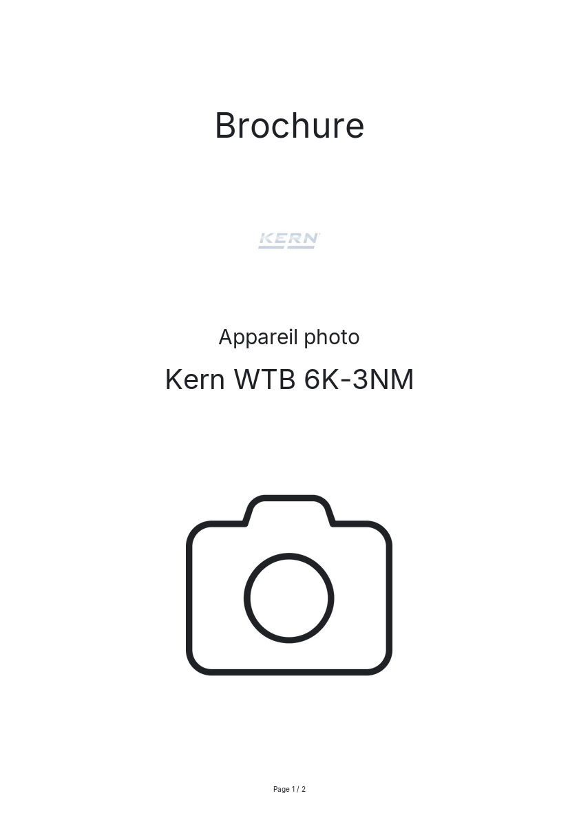 Page n°1 - Brochure Kern WTB 6K-3NM