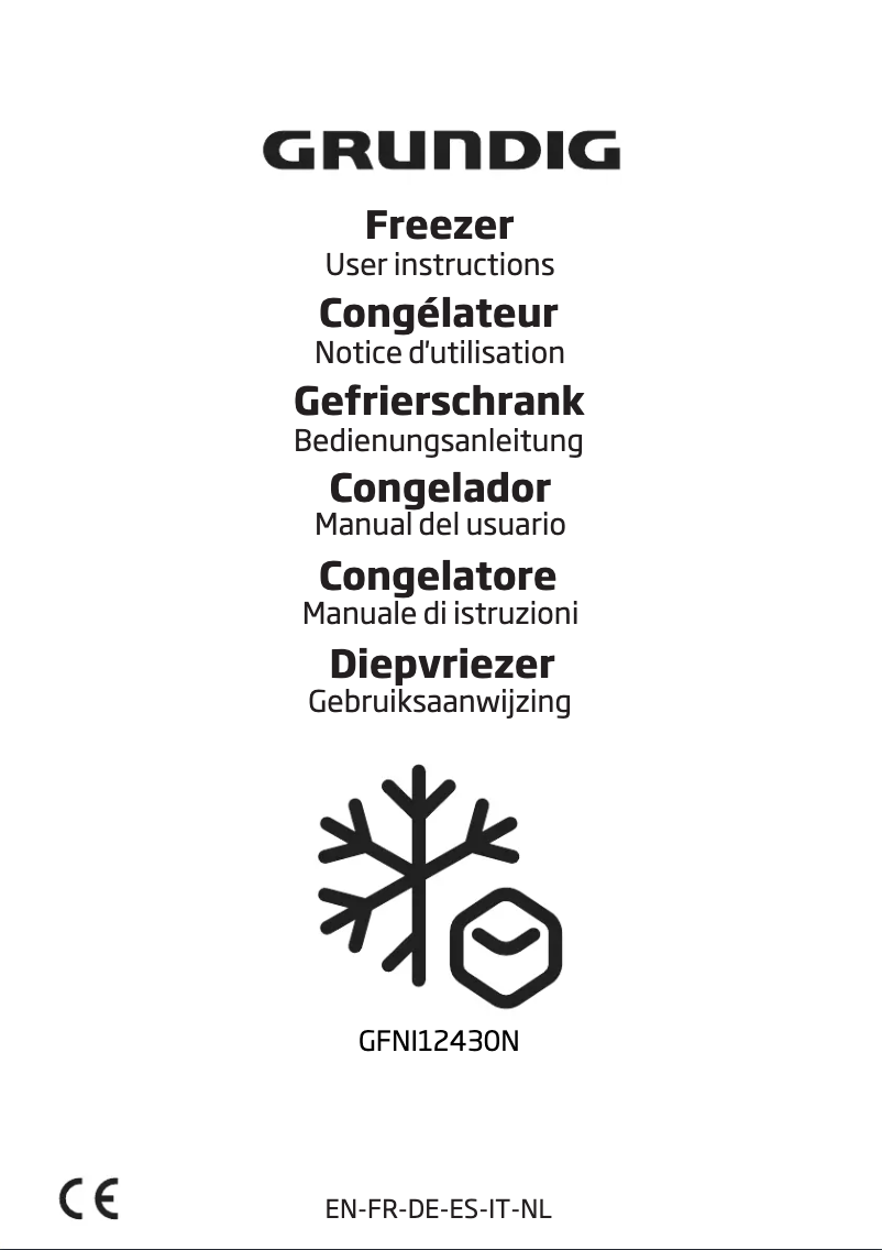 Page 1 de la notice Manuel utilisateur Grundig GFNI12430N