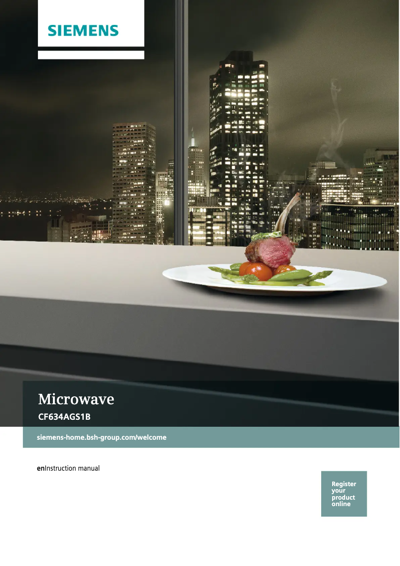 Page 1 de la notice Manuel d'utilisation et d'entretien Siemens CF634AGS1B