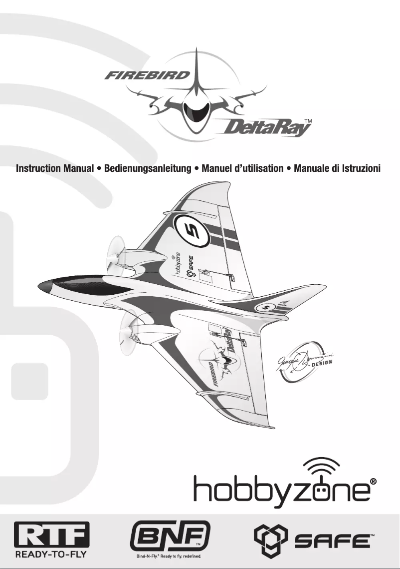 Page 1 de la notice Manuel utilisateur Hobby Zone Delta Ray