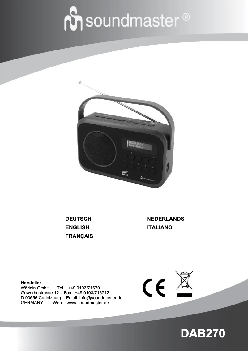 Image de la première page du manuel de l'appareil DAB270