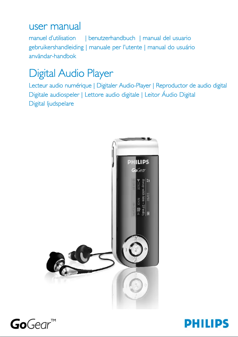 Page n°1 - Manuel utilisateur Philips GoGear SA170