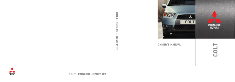 Image de la première page du manuel de l'appareil Colt (2012)