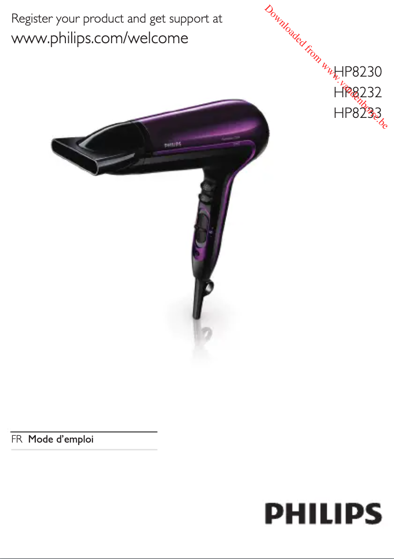 Página 1 del manual Manual de usuario Philips ThermoProtect Ionic HP8232