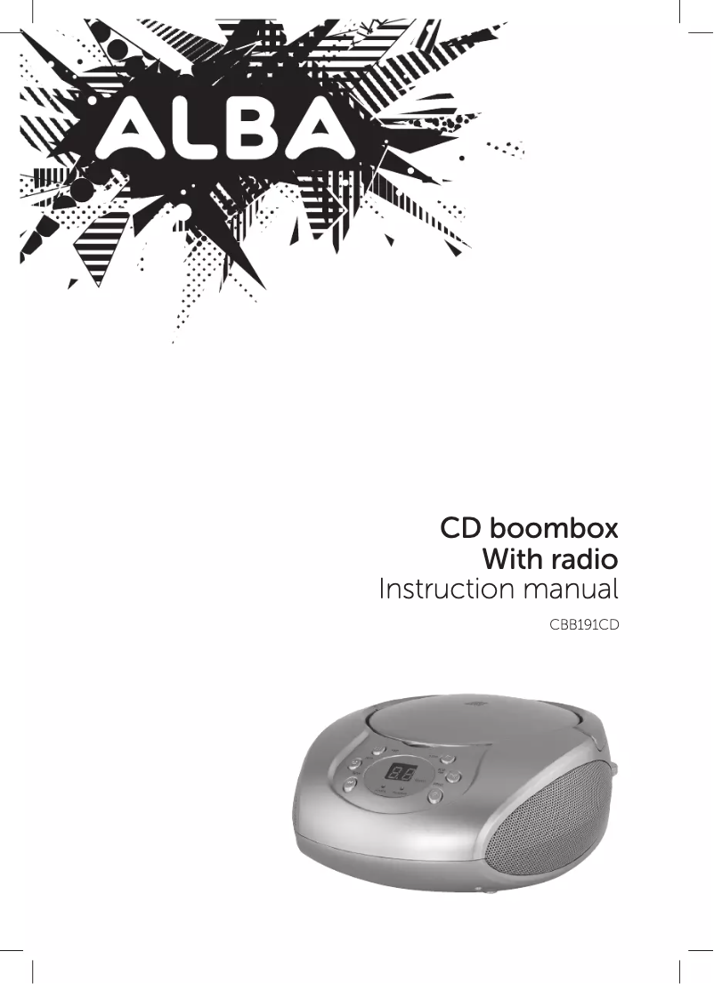 Page n°1 - Manuel utilisateur Alba CBB191CD