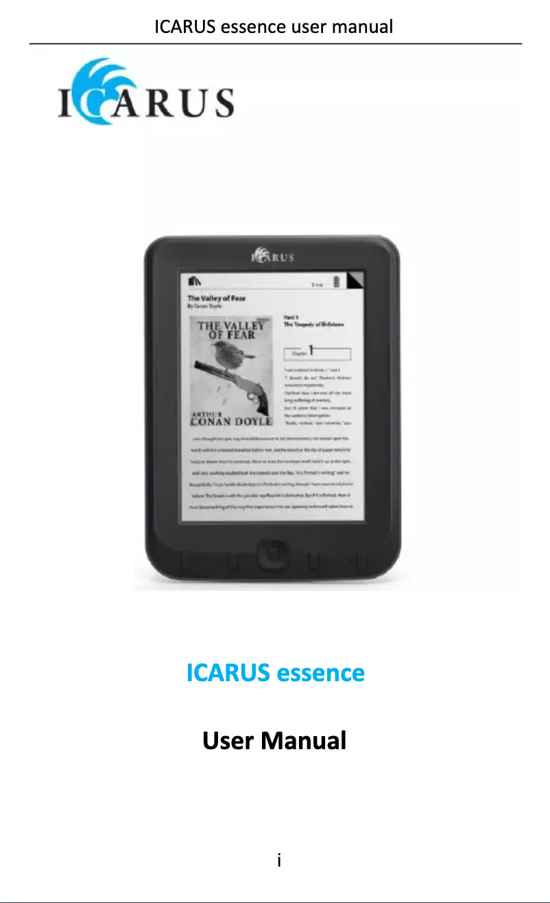 Imagen de la primera página del manual del dispositivo E602BK Essence