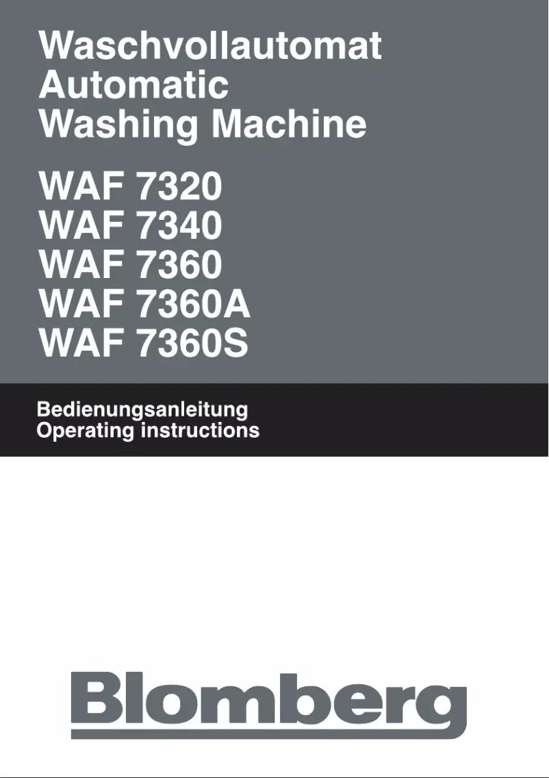 Image de la première page du manuel de l'appareil WAF 7360 S