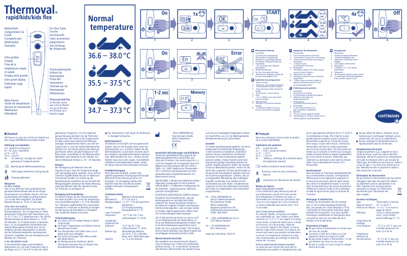 Image de la première page du manuel de l'appareil Kids